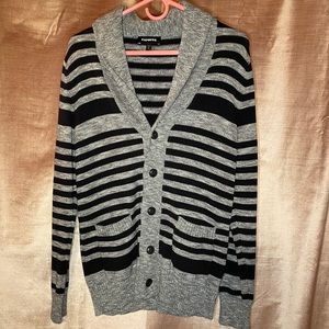 Express Men’s Striped Cardigan